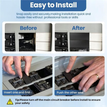 12 Pack 1" Universal Breaker Filler Plates,Plastic Circuit Breaker Panel Blanks,Snap-in Empty Slot Cover for Square D/GE