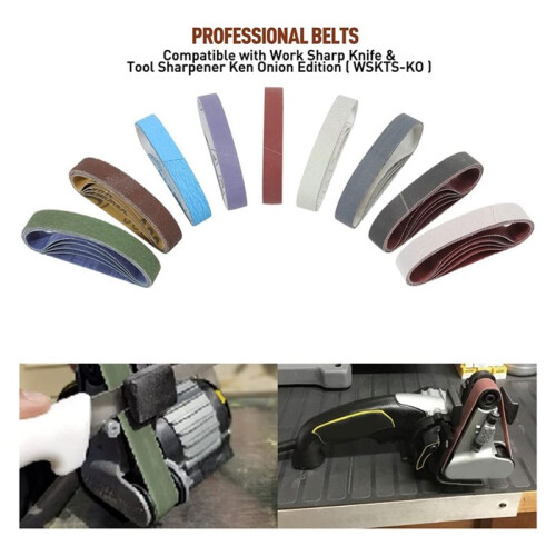 45 Pcs 3/4" X 12" Replacement Knife Sharpener Sanding Belt Kit for Work  Knife & Tool Sharpener Ken Onion Edition 2