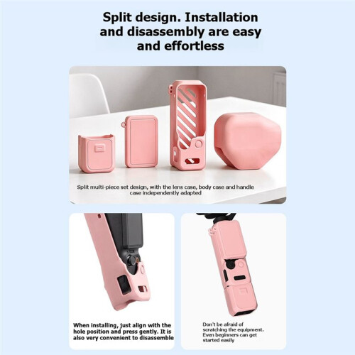 Silicone Protective Case Set for  Pocket 4P Scratch-Resistant Shock-Resistant Protective Case for  Accessories D 2