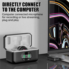 Microfono Lavalier Wireless per Android per Registrazione di Streaming Live All'Aperto e Interviste con Clip Magnetica