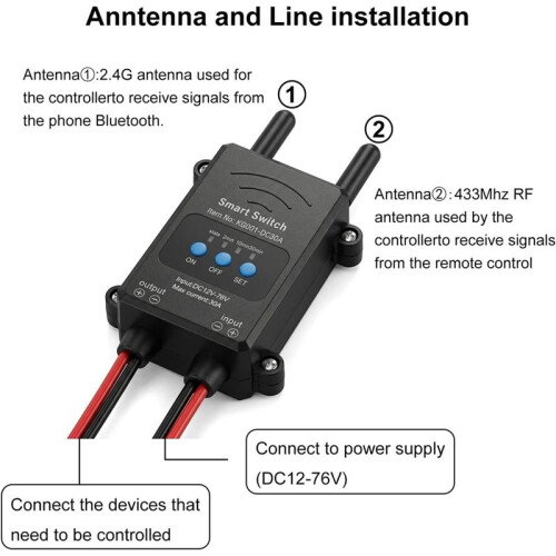 Wireless Remotes , Remote Control DC12-76V,Wireless Relay  Work for Agricultural Control 2