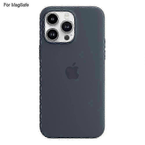 (Dark Blue) Iphone 14 Pro Case with Magsafe Compatibility: Liquid Silicone Back Cover with Induction Popover