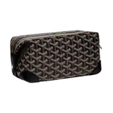 (25cmx12cmx12cm, Black) Travel Toiletry Bag PU Leather Multifunctional Makeup Bag for Hotel Bathroom Gray