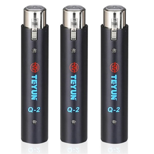 3X TEYUN Q2 Microphone Dynamic Preamplifier 28Db Gain Dynamic Mic Amplifier 48V Metal Structure Q-2 for Live
