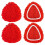 Pacote com 4 Cabeçotes de Mop Substituíveis Compatíveis com o Mop de Microfibra Chenille  EasyWring Vermelho 4