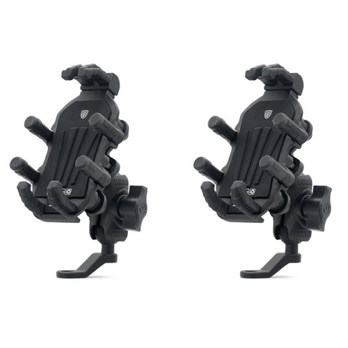 2X Suporte para Telefone para Motocicleta e Bicicleta com Amortecedor de Vibração para Telefones de 4,7 A 7,1 Polegadas, Suporte para Espelho