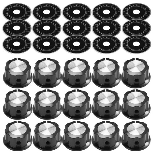 30 Jeux de Boutons de Commande de Potentiomètre A03 et de Plaques D'Échelle 0-100 1