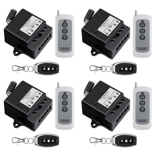 4X DC12V-24V Forward Reverse , Linear Actuator Remote Control, 10A Current, 165 Ft Range , with Remote