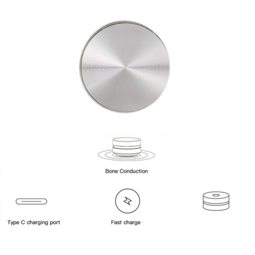5X Draagbare Compatibele Beengeleidingsluidspreker Stereogeluid -Luidspreker (Zilver) 2