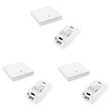 3X Draadloze Slimme Lichtschakelaar RF 433MHz Verlichtingsregeling Intelligente Schakelaar AC 90-250V 10A-Module (1 w en 1 C)