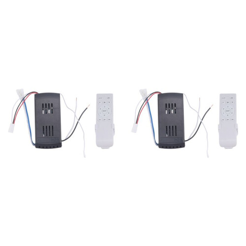2X Universal Ceiling Fan Remote Control Kit 40W 6-Speed Timing Function Replacement Remote for  Ceiling Fans & Lights
