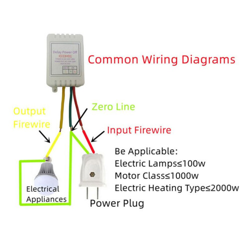 3X 1-480Min Timer Adjustable Disconnect Delay Controller AC110V 220V Power- Delay OFF Relay  7A Voltage Output B 2