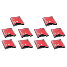 10X Neue auf CF Kartenhülle Unterstützt Drahtloses WIFI Kartentyp I Adapter SLR Kamera Rot