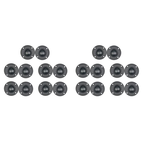 20Pcs 6Ω 30W Black Silk Film Soft Dome Tweeter Speaker Unit