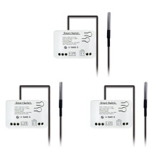 3X Interruttore Zigbee Intelligente Tuya con Sensore di Temperatura Relè Zigbee A Contatto Asciutto Passivo Funziona con Home Assistant AC 85-250 V