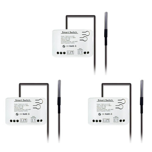 3X Tuya  Zigbee  with Temperature Sensor Passive Dry Contact Zigbee Relay Work with Home Assistant AC 85-250V