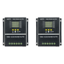 2X PWM 100A 12V 24V 36V 48V AUTO Zonnepaneel Laadregelaar Solar PV Acculader met LCD MPPT Solar Controller
