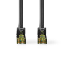 Câble réseau CAT7 | S/FTP | RJ45 Male | RJ45 Male | 3.00 m | Snagless | Rond | LSZH | Noir | Label