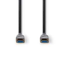 Cable High Speed HDMI óptico activo con Ethernet | Conector HDMI | Conector HDMI | 4K@60Hz | 18 Gbps | 20.0 m | Redondo | PVC | Negro | Caja cartón
