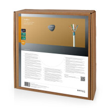 Bobina de Cable | CAT6 | Sólido | F/UTP | Solo cobre | 100.0 m | Para interior | Redondo | LSZH | Gris | Caja cartón