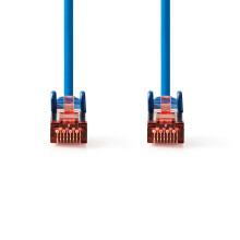 Câble réseau CAT6 | RJ45 Male | RJ45 Male | S/FTP | 5.00 m | Rond | LSZH | Bleu | Label