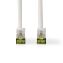 Câble réseau CAT7 | S/FTP | RJ45 Male | RJ45 Male | 1.00 m | Snagless | Rond | LSZH | Blanc | Label