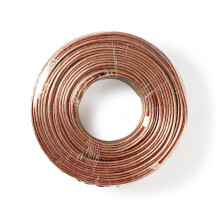Cable de altavoz | 2x 2.50 mm² | CCA | 100.0 m | Redondo | PVC | Transparente | Brida