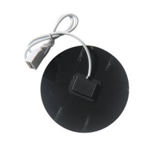 3X Round Solar Panel 1.2W 5V 110mm with USB Port for Outdoor Mobile Phone Power Charger