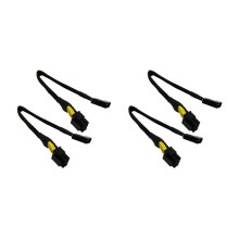 4 Pcs LP4 Male to CPU 8 Pin (4+4) EPS-12V Power Adapter Converter Sleeved Cable 13-Inch(33cm)