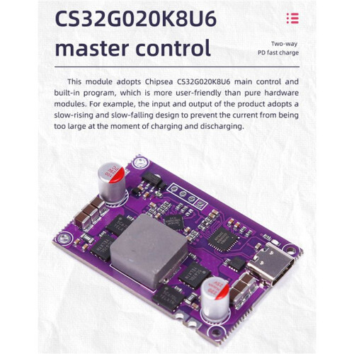 2X 120W Two-Way Pd Fast Charging Module 4S Charging Treasure Module Circuit Board High Power Pd Fast Charging Boost/Buck 2