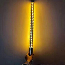 (Yellow No Laser) 45cm Rechargeable Aluminum LED Strobe Baton LED Bottle Service Sparkler LED Dance Wand Champagne bottle sparklers For Bar