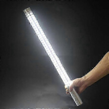 (White No Laser) 45cm Rechargeable Aluminum LED Strobe Baton LED Bottle Service Sparkler LED Dance Wand Champagne bottle sparklers For Bar