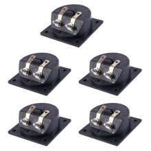 5X Nero Piazza Coppa Terminal Forma A Doppia Binding Post Tipo Altoparlante Box