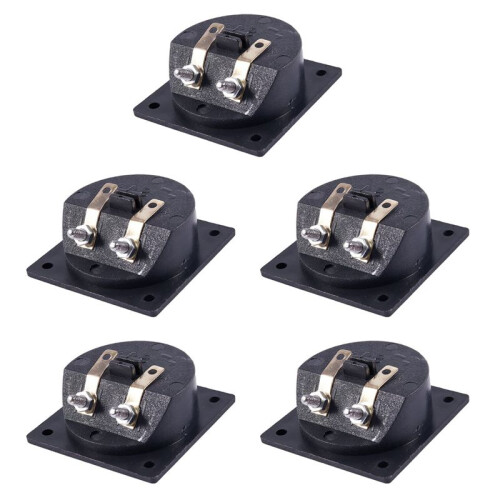 5X Square Shape Double Binding Post Type Speaker Box Terminal Cup Black