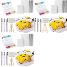 30x Magic Puffy Paint,3D Drawing Magic Canvas Sponge,Foam Texture Painting Kit,Puffy Popcorn Drawing Texture Painting
