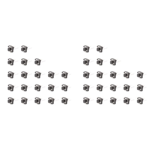 40 Pcs 6X6X5mm Momentary Tactile Tact Push Button  2 Pin DIP Through Hole
