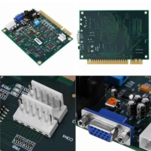 4X 60 Em 1 Multicade PCB Board Arcade Game Board com 28P Cable VGA Output Arcade Game Board Horizontal para Jamma Arcade 2