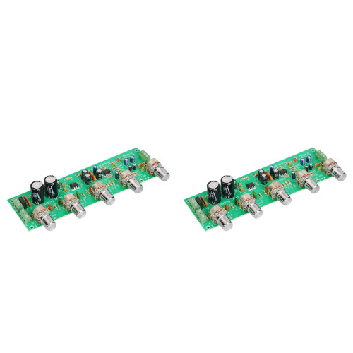 2X 2.0 Hifi Audio Preamplifier Board Midrange Treble Balance Adjustable Audio Preamp Board with Tone Control