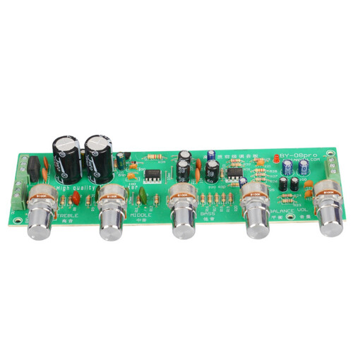 2X 2.0 Hifi Audio Preamplifier Board Midrange Treble Balance Adjustable Audio Preamp Board with Tone Control 2
