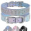 (L, Black) Rhinestone Diamonds Leather Dog Collar Bling Adjustable for Medium Large Pets X 1