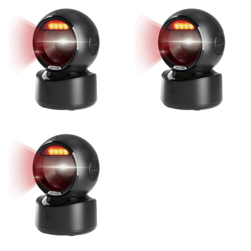 3X NETUM A5 Desktop 2D QR Barcode Scanner, Hands Free Omnidirectional USB  Barcode Reader 1D QR Screen