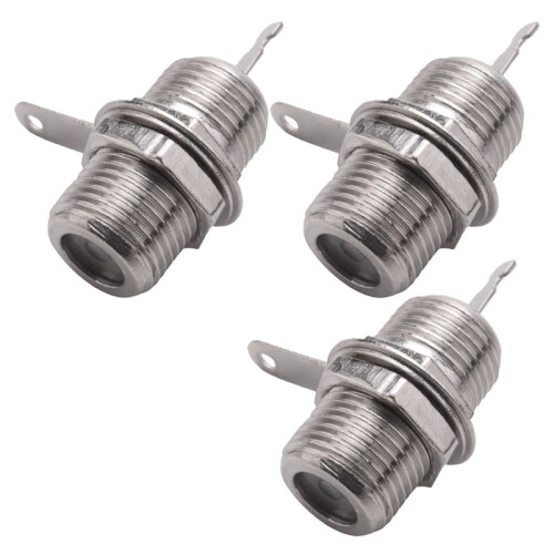 15 Pcs F Type Panel Mounted Socket Female Jack Solder Connector Adapter 1