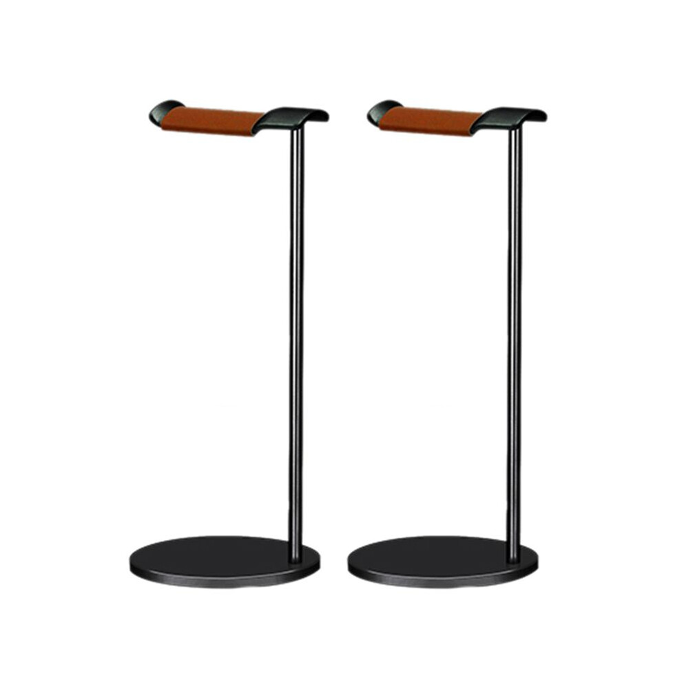 2X Curved Headphone Stand Rack Sturdy Metal Gaming Headset Earphone Holder Hanger With Solid Base,A Black 6032355900104