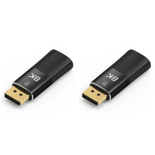 2X 8K para Conversor de Adaptador CompatíVel com 8K/60Hz 4K/120Hz Macho DP para Adaptador de VíDeo um Cabo de TV HD Feminino