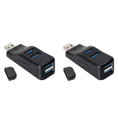 2X USB 3.0 HUB Adapter Extender  Splitter Box 4  for PC Laptop Mobile Phone High Speed U Disk Reader