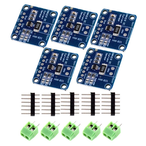 5Pcs Ina219 Bidirectional  Current Power Sensor Tap Module Diy 3V-5V Iic I2C Power Monitoring Sensor Module 1