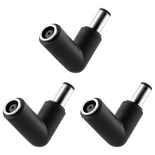 3X 7.4x5.0 Straight to 7.4x5.0 Elbow Power Charger Adapter Converter Connector for 7.4X5.0 to 7.4X5.0mm