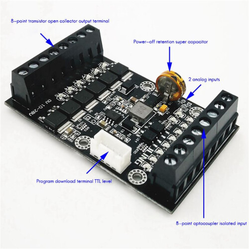20X PLC Industrial Control Board Simple FX1N-14MT Delay Relay Module 2
