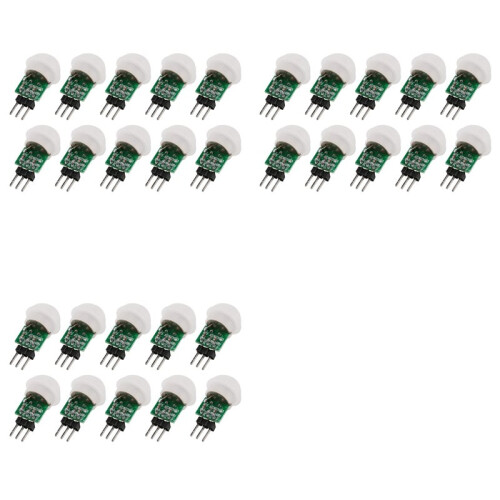30Pcs AM312  Human Sensor Module IR Pyroelectric Infrared PIR Motion Sensor Detector Modules  2.7V to 12V