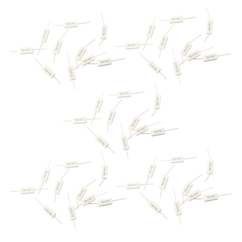 50 PCS 5W 10 Ohm Ceramic Load Resistors